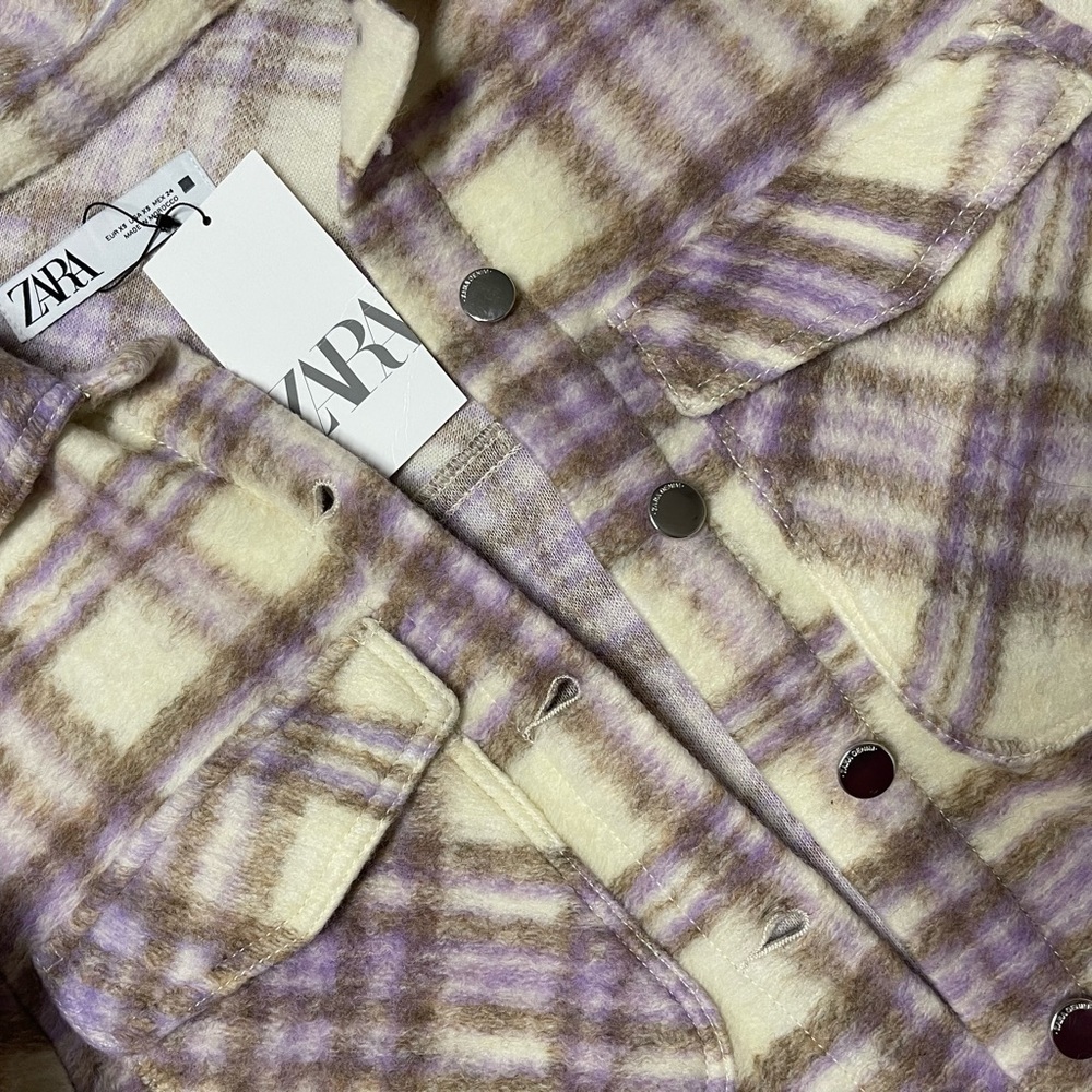 Zara cropped plaid jacket - Picture 3 of 6